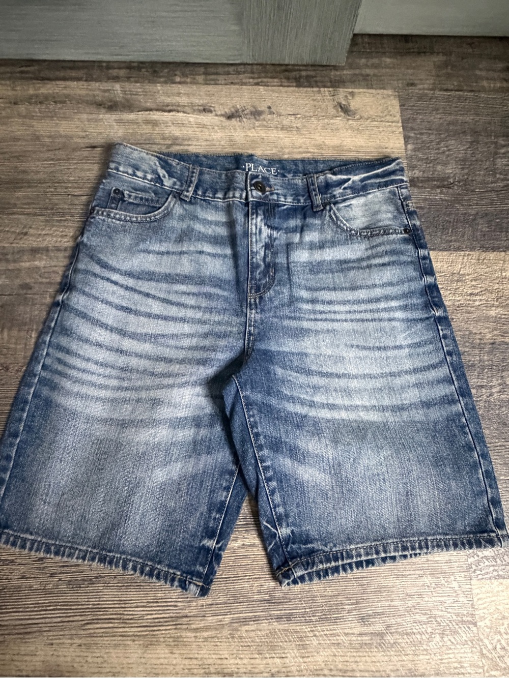 The Children’s Place Boys Denim Shorts Size 16 Adjustable Waist Medium Wash